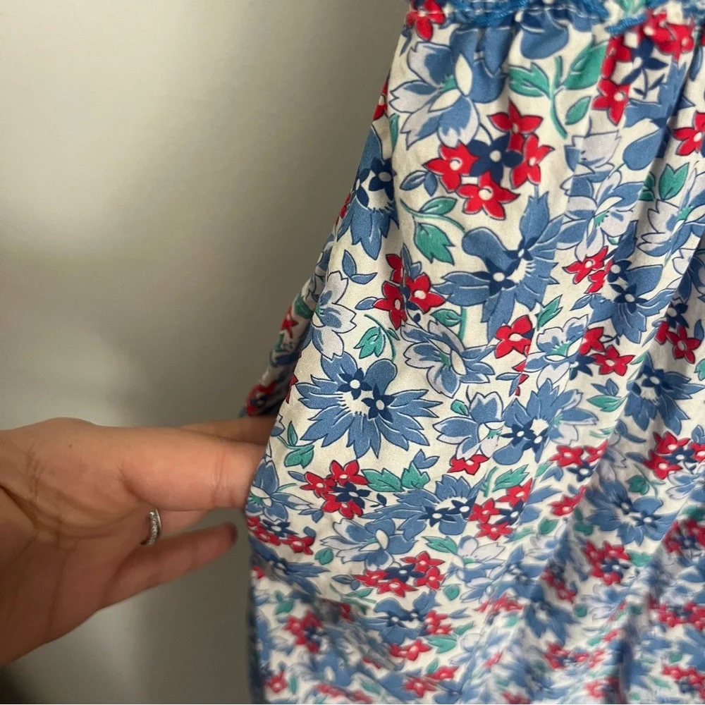 SEA New York Women's Peggy Blue Mid Calf Summer Midi Dress Size Medium - Picture 7 of 10